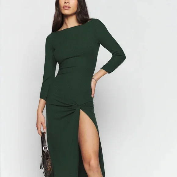 Reformation Belmont Knit Long Sleeve Women's Dress XS - Picture 2 of 7